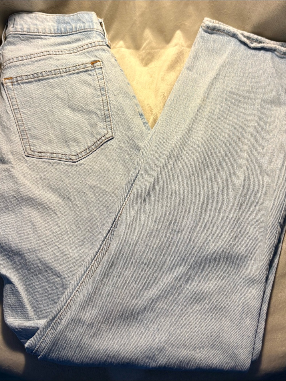 Abercrombie & Fitch Light Blue High-Rise Straight Jeans